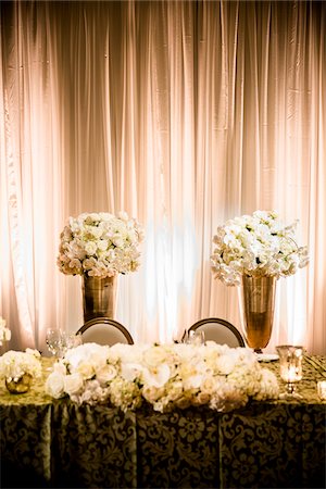 simsearch:700-05855055,k - Flowers on Head Table at Wedding Stock Photo - Premium Royalty-Free, Code: 600-08059906