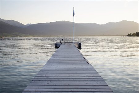 Dock on Lake, Salzburger Land, Austria Stock Photo - Premium Royalty-Free, Code: 600-08145744