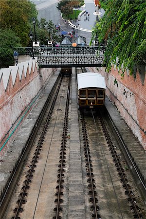 simsearch:700-08212979,k - Budapest Castle Hill Funicular, Castle Hill, Budapest, Hungary Stock Photo - Premium Royalty-Free, Code: 600-08212954