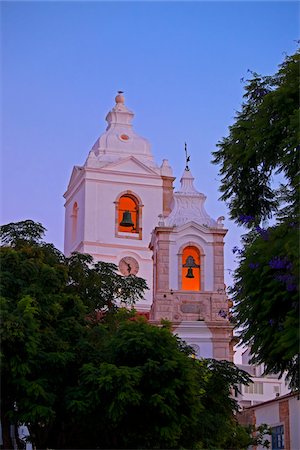 Bell Towers of Igreja de Santo Antonio at Dusk, Lagos, Portugal Stock Photo - Premium Royalty-Free, Code: 600-08770148