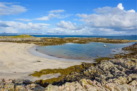 simsearch:700-05803759,k - Scottish coast with sandy beach in spring at the port of Mallaig in Scotland, United Kingdom Stock Photo - Premium Royalty-Free, Code: 600-08973462