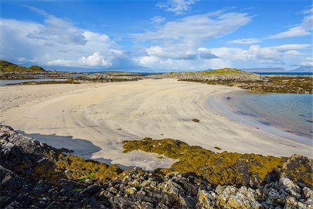 simsearch:600-05803652,k - Scottish coast with sandy beach in spring at the port of Mallaig in Scotland, United Kingdom Stock Photo - Premium Royalty-Free, Code: 600-08973463