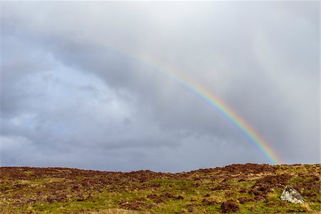 simsearch:6118-08399701,k - Rainbow over highland on the Isle of Skye in Scotland, United Kingdom Stock Photo - Premium Royalty-Free, Code: 600-08986296