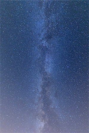 Stars in sky with the Milky Way in summer at the Bavarian Forest National Park in Bavaria, Germany Stock Photo - Premium Royalty-Free, Code: 600-09022485