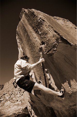 simsearch:6118-09039107,k - Man Rock Climbing Moab, Utah, USA Stock Photo - Premium Royalty-Free, Code: 600-00024505