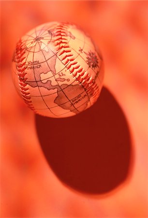 simsearch:700-00362048,k - Baseball Globe North and South America Stock Photo - Premium Royalty-Free, Code: 600-00028348