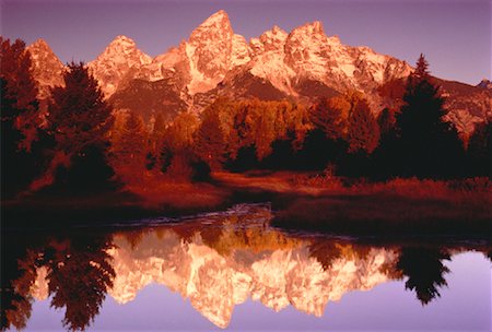 simsearch:600-02265124,k - Mountains, Trees and Lake Teton, Wyoming, USA Stock Photo - Premium Royalty-Free, Code: 600-00022435