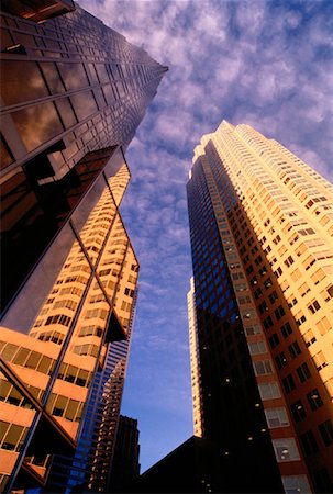 Looking Up at Office Towers Toronto, Ontario, Canada Stock Photo - Premium Royalty-Free, Code: 600-00034005
