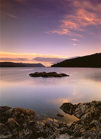 simsearch:600-01540973,k - Rose Harbour at Sunset Gwaii Hannas National Park Queen Charlotte Islands British Columbia, Canada Stock Photo - Premium Royalty-Free, Code: 600-00033551