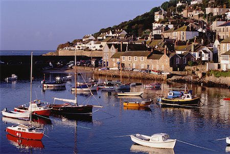 Boats in Harbor, Mousehole Cornwall, England Stock Photo - Premium Royalty-Free, Code: 600-00049548