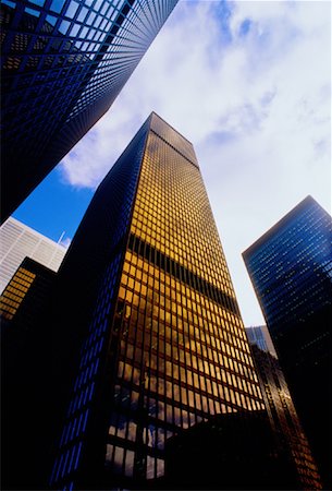Looking Up at Office Towers Toronto, Ontario, Canada Stock Photo - Premium Royalty-Free, Code: 600-00043044