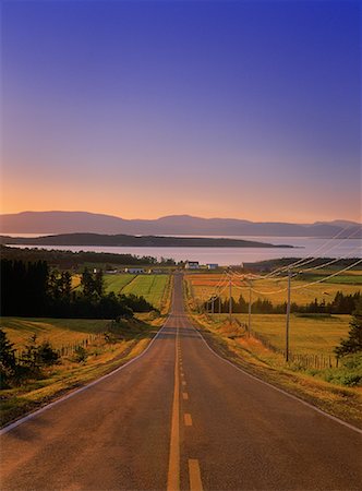 simsearch:600-00172467,k - Highway at Sunset St. Jean Port Joli, Quebec Canada Stock Photo - Premium Royalty-Free, Code: 600-00054922