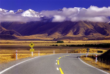 simsearch:600-00172467,k - Highway and Mountains New Zealand Stock Photo - Premium Royalty-Free, Code: 600-00051689