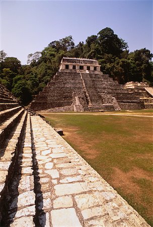 simsearch:700-00183783,k - Steps at The Central Palace and The Temple of the Inscriptions, Mayan Ruins of Palenque, Mexico Stock Photo - Premium Royalty-Free, Code: 600-00064888