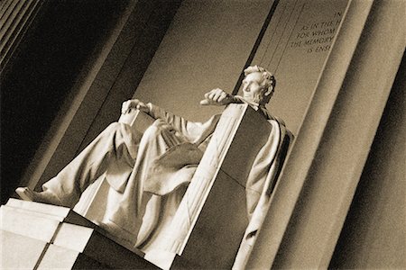 simsearch:841-07457532,k - Lincoln Statue in Lincoln Memorial, Washington, D.C., USA Stock Photo - Premium Royalty-Free, Code: 600-00067506