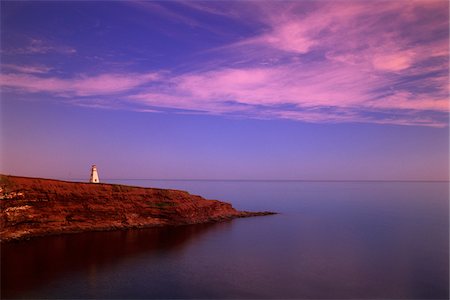 simsearch:600-01540973,k - Cape Tryon Lighthouse and Gulf of St Lawrence at Sunrise, Cape Tyron, PEI, Canada Stock Photo - Premium Royalty-Free, Code: 600-00067657