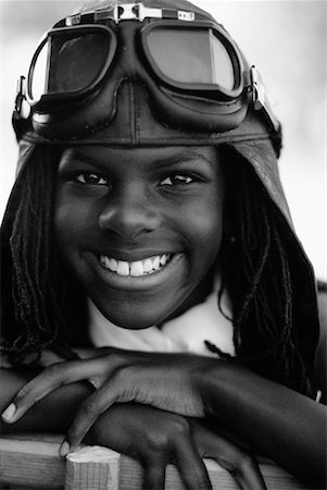 simsearch:600-01119957,k - Portrait of Girl Wearing Goggles Sitting in Soapbox Car Stock Photo - Premium Royalty-Free, Code: 600-00069941