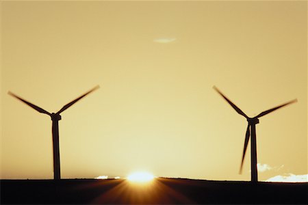 simsearch:600-00053375,k - Wind Turbines at Sunset Stock Photo - Premium Royalty-Free, Code: 600-00063629
