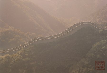 fog icon - Great Wall at Sunset, Badaling, China Stock Photo - Premium Royalty-Free, Code: 600-00076490