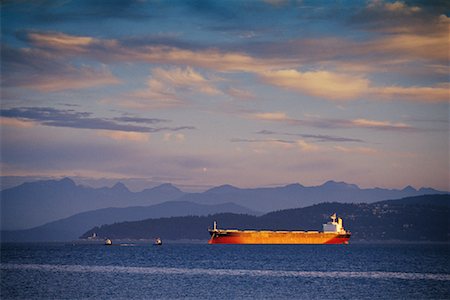 simsearch:700-03368670,k - Ship on Water near Harbor, Vancouver, British Columbia, Canada Stock Photo - Premium Royalty-Free, Code: 600-00071375