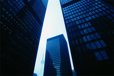 Looking Up at Office Towers and Sky, Toronto, Ontario, Canada Stock Photo - Premium Royalty-Free, Code: 600-00071618