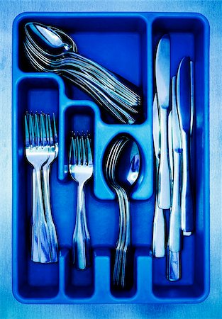 Cutlery in Tray Foto de stock - Sin royalties Premium, Código: 600-00087901