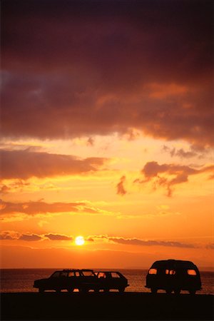 Vehicles at Clover Point, Sunset, Victoria, BC, Canada Stock Photo - Premium Royalty-Free, Code: 600-00173169