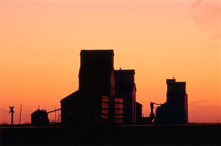 saskatchewan silo photos - Grain Elevators, Saskatchewan, Canada Foto de stock - Sin royalties Premium, Código: 600-00173604