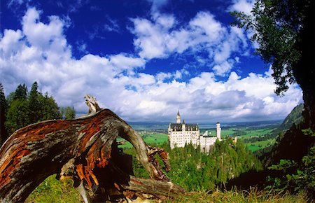 famous place forest german - Neuschwanstein Castle, Bavaria, Germany Stock Photo - Premium Royalty-Free, Code: 600-00795961