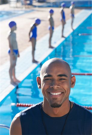 simsearch:600-01041401,k - Portrait of Coach by Swimming Pool Stock Photo - Premium Royalty-Free, Code: 600-00814567