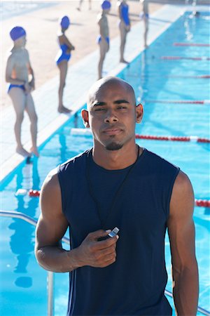 simsearch:600-01041401,k - Portrait of Coach by Swimming Pool Stock Photo - Premium Royalty-Free, Code: 600-00814570