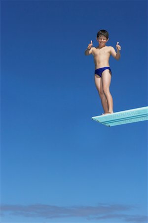 Boy on Diving Board Stock Photo - Premium Royalty-Free, Code: 600-00814652