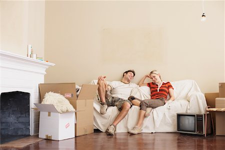 simsearch:600-01073479,k - Couple Relaxing Stock Photo - Premium Royalty-Free, Code: 600-00824287
