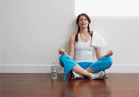 Woman Meditating Stock Photo - Premium Royalty-Free, Code: 600-00824757