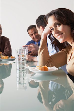 simsearch:600-00823530,k - Business People with Snacks in Boardroom Stock Photo - Premium Royalty-Free, Code: 600-00823402