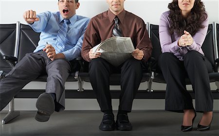 front row seat - Business People in Waiting Area Foto de stock - Sin royalties Premium, Código: 600-00823430