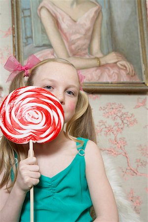 Girl with Lollipop Stock Photo - Premium Royalty-Free, Code: 600-00823788