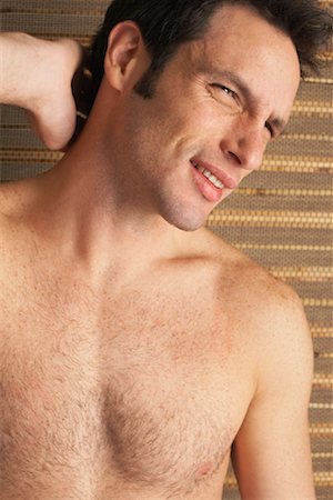 people itch scratch - Portrait of Man Stock Photo - Premium Royalty-Free, Code: 600-00845986