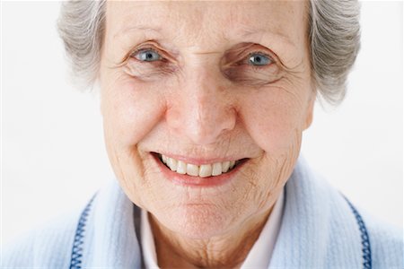 Portrait of Elderly Woman Smiling Stock Photo - Premium Royalty-Free, Code: 600-00846360