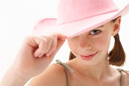 simsearch:600-00847925,k - Girl Tipping Hat Stock Photo - Premium Royalty-Free, Code: 600-00847945