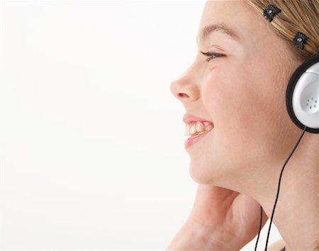 simsearch:600-00847925,k - Girl Wearing Headphones Stock Photo - Premium Royalty-Free, Code: 600-00866121