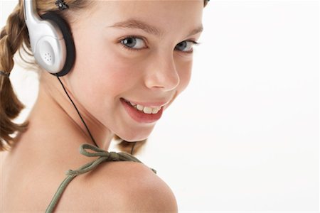 simsearch:600-00847925,k - Girl Wearing Headphones Stock Photo - Premium Royalty-Free, Code: 600-00866123