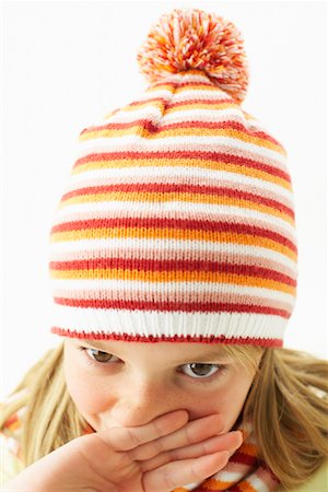 flu season - Portrait of Girl Wearing Hat Stock Photo - Premium Royalty-Free, Code: 600-00917344