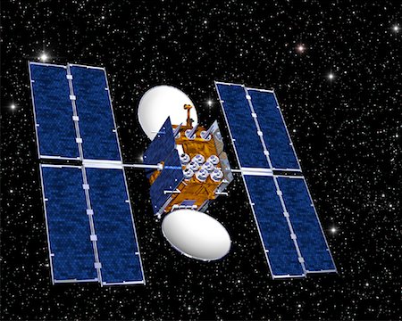 satellite (orbiting body) - Satellite in Outerspace Stock Photo - Premium Royalty-Free, Code: 600-00917990