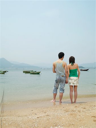 simsearch:600-00910373,k - Couple at Beach Stock Photo - Premium Royalty-Free, Code: 600-00910374