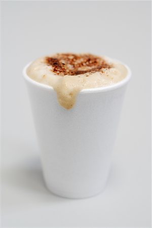 Cappuccino in Styrofoam Cup Stock Photo - Premium Royalty-Free, Code: 600-00933856