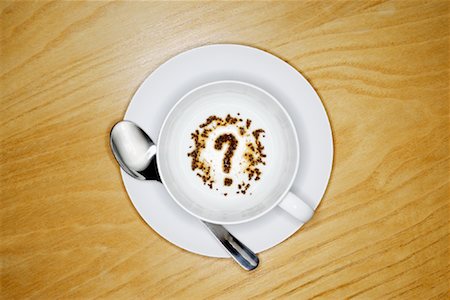 Tea Leaves in Shape of Question Mark in Teacup Stock Photo - Premium Royalty-Free, Code: 600-00933891