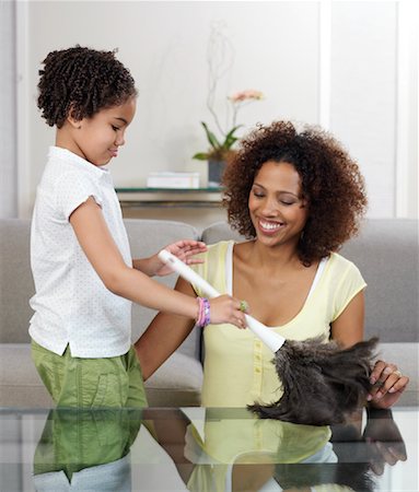 simsearch:600-07311583,k - Mother and Daughter at Home Stock Photo - Premium Royalty-Free, Code: 600-01014895