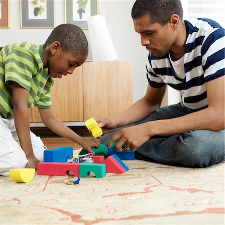 simsearch:700-01295913,k - Father and Son Playing with Building Blocks Stock Photo - Premium Royalty-Free, Code: 600-01014902