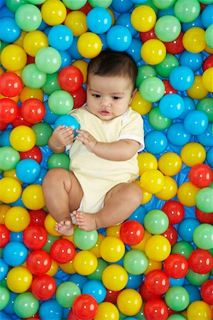 simsearch:600-01172751,k - Baby Girl in Ball Pit Stock Photo - Premium Royalty-Free, Code: 600-01036744